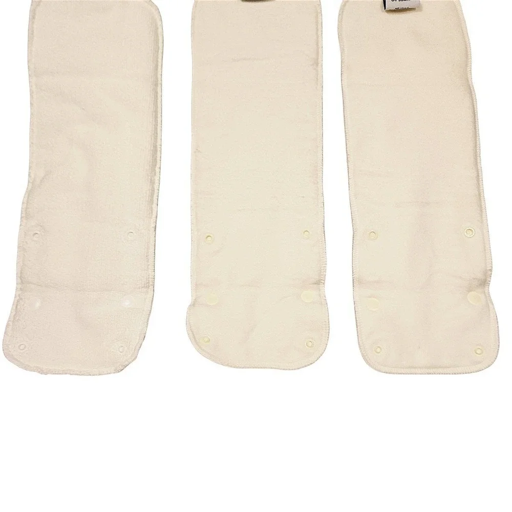 Rumparooz 6r Soaker Diaper Inserts OS Baby Kid Cream Snap Reusable Cloth 3pk NEW